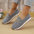 Chaussures Décontractées Femmes Décontracté Plain Toutes Les Saisons Polyester Quotidien à Talon Plat Bout Fermé Caoutchouc à Enfiler