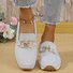 Chaussures Décontractées Femmes Décontracté Plain Toutes Les Saisons Polyester Quotidien à Talon Plat Bout Fermé Caoutchouc à Enfiler