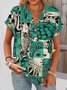 T-shirts Décontracté Floral Été Coton Micro-élasticité Quotidien Coupe Régulière Trapèze Régulier pour Femmes