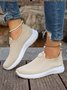Chaussures Décontractées Décontracté Plain Toutes Les Saisons Polyester PVC Talon Bas Bout Fermé Caoutchouc à Enfiler pour Femmes