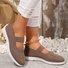 Chaussures Décontractées Femmes Rétro Plain Toutes Les Saisons Polyester PVC à Enfiler à Talon Plat Caoutchouc à Enfiler