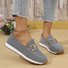 Chaussures Décontractées Femmes Décontracté Plain Toutes Les Saisons Polyester Quotidien à Talon Plat Bout Fermé Caoutchouc à Enfiler