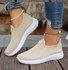 Chaussures Décontractées Décontracté Plain Toutes Les Saisons Polyester PVC Talon Bas Bout Fermé Caoutchouc à Enfiler pour Femmes