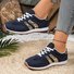 Chaussures Décontractées Décontracté Bloc de Couleur Toutes Les Saisons Polyester Quotidien Bout Fermé Caoutchouc à Lacets Baskets d'extérieur pour Femmes