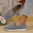 Chaussures Décontractées Femmes Décontracté Plain Toutes Les Saisons Polyester Quotidien à Talon Plat Bout Fermé Caoutchouc à Enfiler
