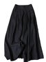 Pantalons Élégant Plain Printemps / Automne Couture de poche Naturel Micro-élasticité Taille Élastique Pantalons à Jambe Large Régulier pour Femmes