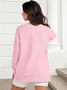 Sweat-shirts Boho Plain Printemps / Automne Polyester Micro-élasticité Coupe Régulière Manches Longues Droit Régulier pour Femmes