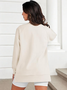 Sweat-shirts Boho Plain Printemps / Automne Polyester Micro-élasticité Coupe Régulière Manches Longues Droit Régulier pour Femmes