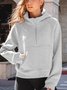 à Capuche Femmes Sportif Plain Printemps / Automne Coton Domestique Régulier Droit Régulier Col mi-ouvert