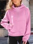 à Capuche Femmes Sportif Plain Printemps / Automne Coton Domestique Régulier Droit Régulier Col mi-ouvert