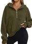 à Capuche Femmes Sportif Plain Printemps / Automne Coton Domestique Régulier Droit Régulier Col mi-ouvert