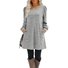 T-shirts Décontracté Plain Printemps / Automne Quotidien Coupe Régulière Manches Longues Mi-long Trapèze Régulier pour Femmes