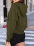 à Capuche Femmes Sportif Plain Printemps / Automne Coton Domestique Régulier Droit Régulier Col mi-ouvert