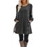 T-shirts Décontracté Plain Printemps / Automne Quotidien Coupe Régulière Manches Longues Mi-long Trapèze Régulier pour Femmes
