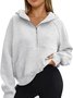 à Capuche Femmes Sportif Plain Printemps / Automne Coton Domestique Régulier Droit Régulier Col mi-ouvert