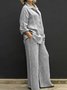 Deux Pièces Ensembles Femmes Décontracté Plain Printemps / Automne Micro-élasticité Coupe Régulière avec Sangle Réglable Top Avec Pantalons Droit Régulier