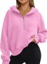 à Capuche Femmes Sportif Plain Printemps / Automne Coton Domestique Régulier Droit Régulier Col mi-ouvert
