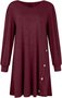 T-shirts Décontracté Plain Printemps / Automne Quotidien Coupe Régulière Manches Longues Mi-long Trapèze Régulier pour Femmes