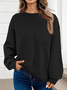 à Capuche Décontracté Plain Printemps / Automne Coton Sweat-shirt à Capuche Micro-élasticité Quotidien Régulier Trapèze pour Femmes