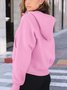 à Capuche Femmes Sportif Plain Printemps / Automne Coton Domestique Régulier Droit Régulier Col mi-ouvert