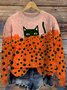 Pulls Femmes Décontracté Imprimé d'Animal Printemps / Automne Micro-élasticité Quotidien Manches Longues Laine/Tricot Régulier Trapèze