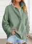 Sweat-shirts Femmes Décontracté Plain Printemps / Automne Polyester Micro-élasticité Domestique Manches Longues Col Rond Droit