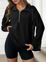 Sweat-shirts Femmes Décontracté Plain Printemps / Automne Micro-élasticité Coupe Régulière Manches Longues Régulier Droit Régulier