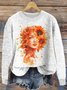 Pulls Décontracté Imprimé d'Animal Printemps / Automne Micro-élasticité Quotidien Manches Longues Col Rond Régulier Régulier pour Femmes