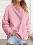 Sweat-shirts Femmes Décontracté Plain Printemps / Automne Polyester Micro-élasticité Domestique Manches Longues Col Rond Droit