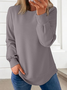 à Capuche Femmes Décontracté Plain Printemps / Automne Sweat-shirt à Capuche Micro-élasticité Quotidien Manches Longues Trapèze Régulier