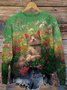 Pulls Décontracté Imprimé d'Animal Printemps / Automne Manches Longues Col Rond Laine/Tricot Régulier Trapèze Régulier pour Femmes