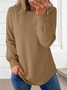 à Capuche Femmes Décontracté Plain Printemps / Automne Sweat-shirt à Capuche Micro-élasticité Quotidien Manches Longues Trapèze Régulier