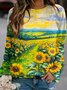 à Capuche Décontracté Printemps / Automne Lettres de texte Coton Quotidien Coupe Régulière Manches Longues Régulier Trapèze pour Femmes