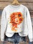 Pulls Décontracté Imprimé d'Animal Printemps / Automne Micro-élasticité Quotidien Manches Longues Col Rond Régulier Régulier pour Femmes