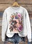 Pulls Femmes Décontracté Imprimé d'Animal Printemps / Automne Micro-élasticité Quotidien Manches Longues Col Rond Régulier Trapèze