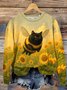 à Capuche Femmes Décontracté Printemps / Automne Lettres de texte Quotidien Coupe Régulière Col Rond Régulier Trapèze Régulier