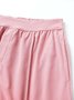 Pantalons Semi-formel Plain Printemps / Automne Polyester Joint Fendu Naturel Micro-élasticité Taille Élastique Régulier pour Femmes