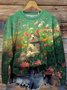 à Capuche Femmes Décontracté Printemps / Automne Lettres de texte Coton Micro-élasticité Coupe Régulière Col Rond Régulier Régulier