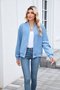 Micro-élasticité Col Montant Manches Longues Régulier Plain Blouson pour Femmes