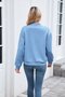 Micro-élasticité Col Montant Manches Longues Régulier Plain Blouson pour Femmes