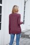 T-shirts Femmes Décontracté Plain Printemps / Automne Polyester Quotidien Manches Longues Col Rond Régulier Trapèze