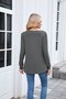 T-shirts Femmes Décontracté Plain Printemps / Automne Polyester Coupe Régulière Manches Longues Col Rond Trapèze Régulier