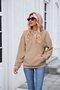 à Capuche Décontracté Plain Printemps / Automne Coton Micro-élasticité Coupe Régulière Régulier Trapèze Régulier pour Femmes