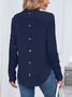 T-shirts Femmes Décontracté Plain Printemps / Automne Polyester Coupe Régulière Col Rond Régulier Trapèze Régulier