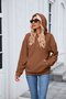 à Capuche Décontracté Plain Printemps / Automne Coton Micro-élasticité Coupe Régulière Régulier Trapèze Régulier pour Femmes