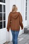 à Capuche Décontracté Plain Printemps / Automne Coton Micro-élasticité Coupe Régulière Régulier Trapèze Régulier pour Femmes