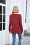 T-shirts Femmes Décontracté Plain Printemps / Automne Polyester Coupe Régulière Manches Longues Col Rond Trapèze Régulier