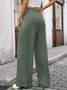Pantalons Femmes Décontracté Plain Printemps / Automne Coton Micro-élasticité Coupe Régulière Pantalons à Jambe Large Long Régulier