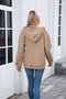 à Capuche Décontracté Plain Printemps / Automne Coton Micro-élasticité Coupe Régulière Régulier Trapèze Régulier pour Femmes