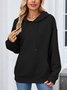 à Capuche Décontracté Plain Printemps / Automne Coton Micro-élasticité Coupe Régulière Régulier Trapèze Régulier pour Femmes